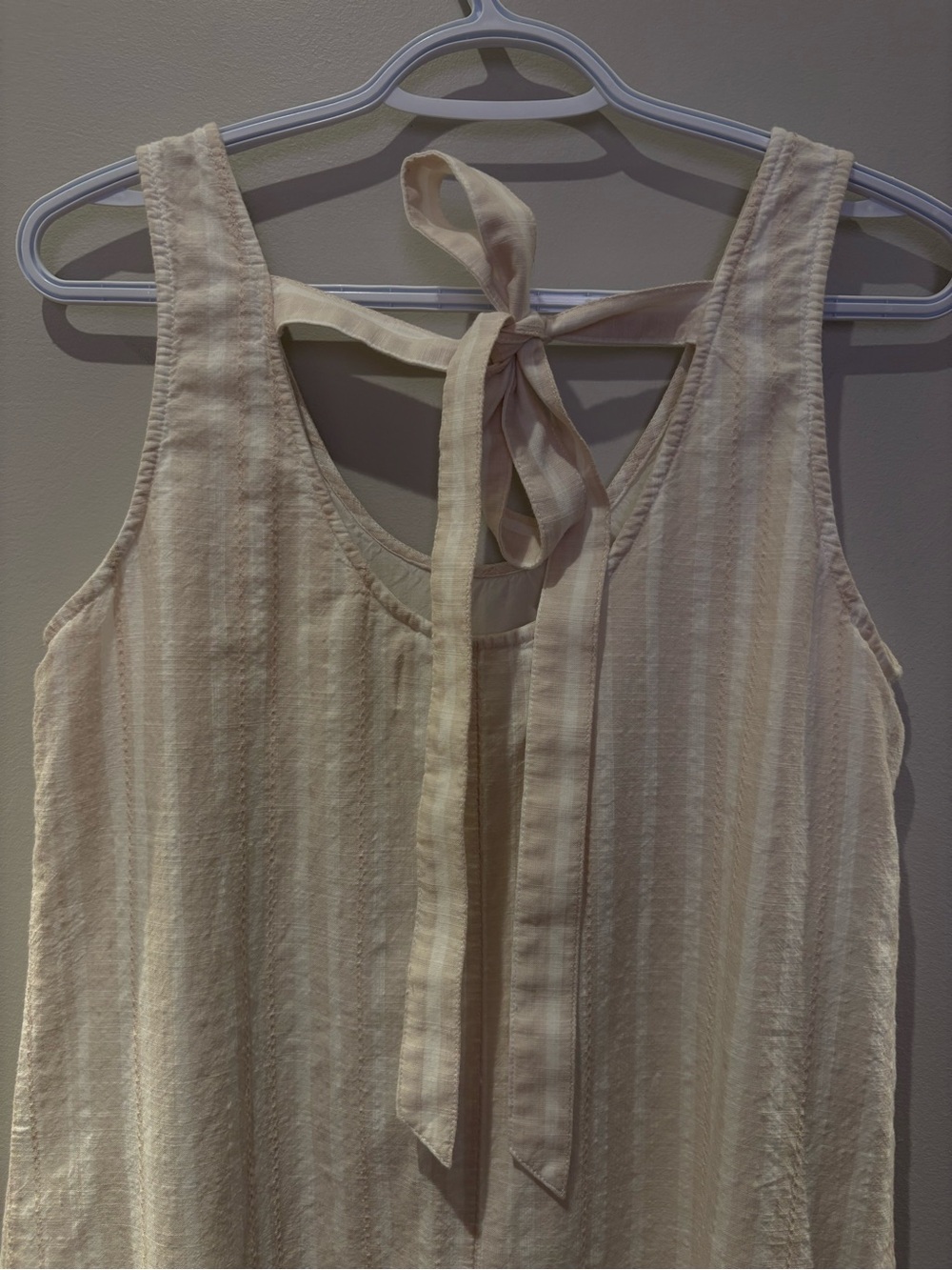 Anthropologie Cloth & Stone Cream Striped Sleeveless Dress - Picture 11 of 14